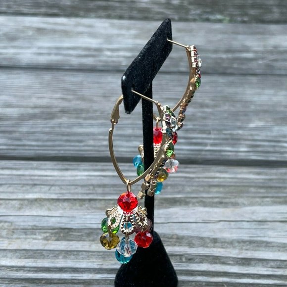 Christmas Earrings Multi Color beads Crystals Fashion Women Ear Jewelry - Picture 5 of 9